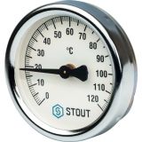 Термомет Stout биметаллический накладной с пружиной Dn 63 мм SIM-0004-630015