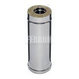 Дымоход Феррум двухстенный нержавеющий 0.5мм ф150x210 L 500 мм
