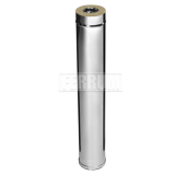 Дымоход Феррум двухстенный нержавеющий 0.5мм ф115x200 L 1000 мм