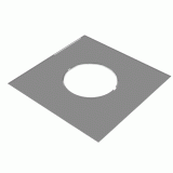 Разделка Феррум потолочная декоративная нержавещая 0.5мм 500x500мм с отверстием ф280мм