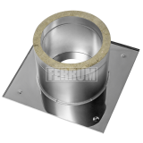 Разделка потолочная Феррум нержавеющая (430/0.5 мм) d-120 с утеплителем