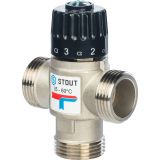 Термостатический смесительный клапан Stout для сиcтем отопления и ГВС 1" НР SVM-0120-166025