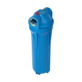 Магистральный фильтр для холодной воды без картриджа Акватек (синий корпус 10") 1" AT-FMB1
