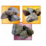 Камень для бани Микс (талькохлорит, дунит, кварцит) 30 кг