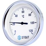 Термометр биметаллический с погружной гильзой Stout Dn 80 мм, гильза 50 мм 1/2 SIM-0003-805015